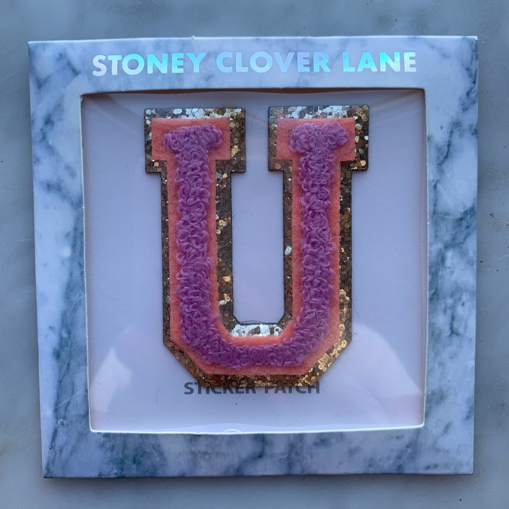 Stoney Clover Lane Luxe Varsity Letter “U”